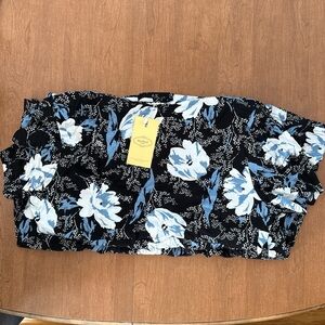 Floral Black and Blue dress